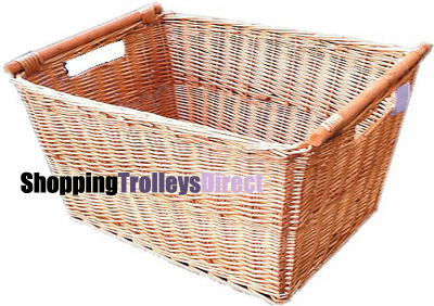 Wicker Large Square Storage Basket with Handles